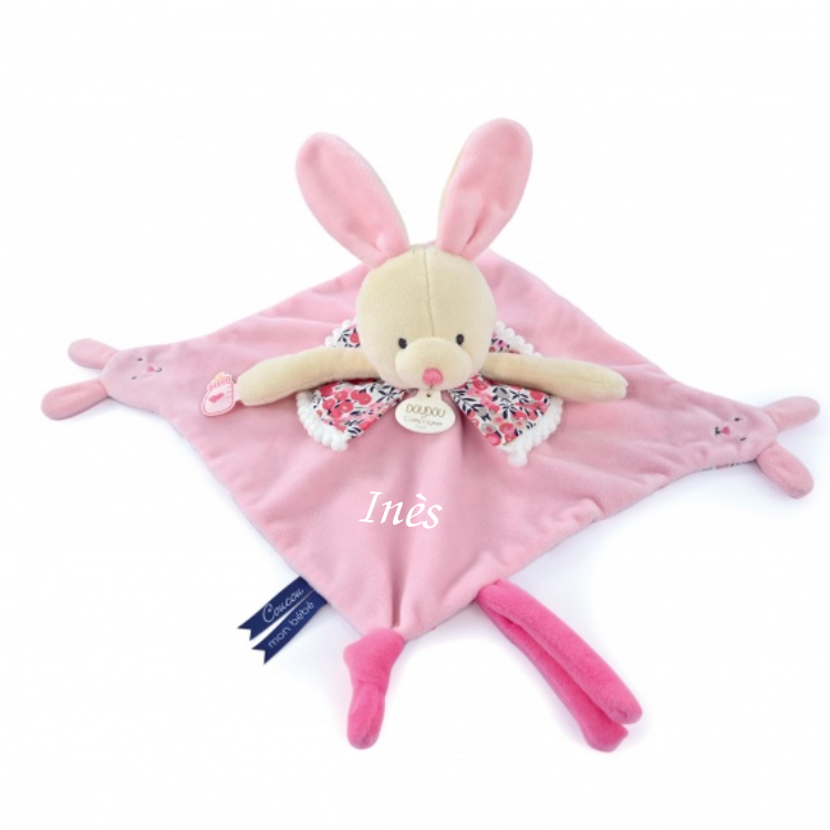  - les petits fûtés - comforter bunny pink 30 cm 